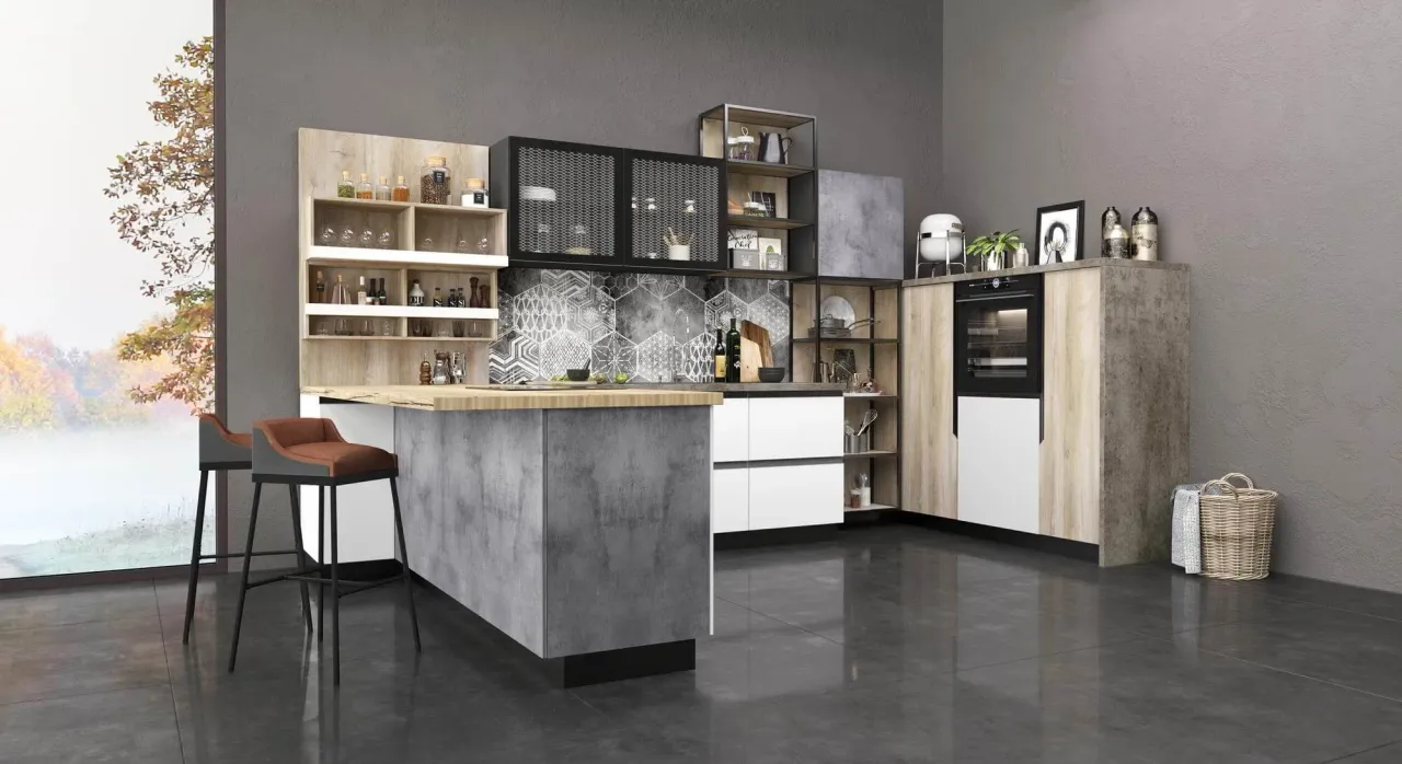 Фото кухни NewLoft в современном стиле