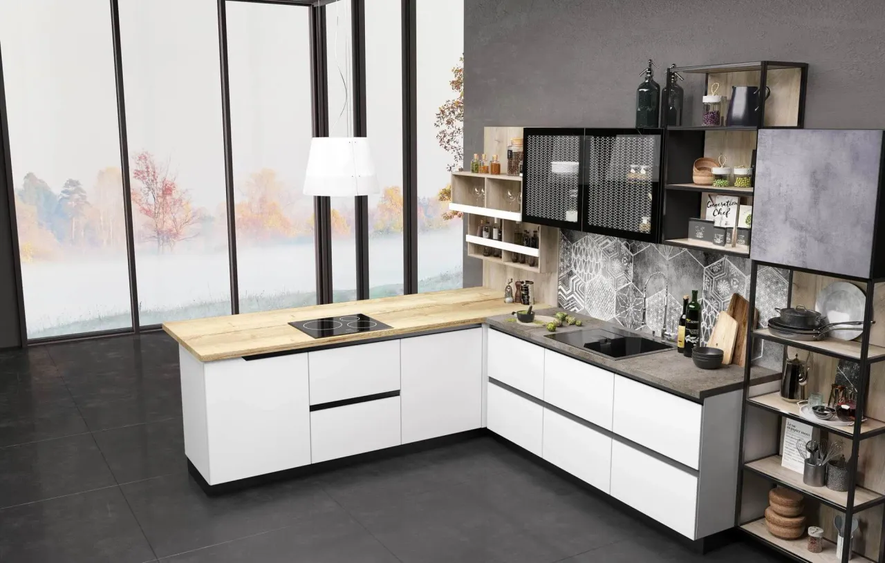 Фото кухни NewLoft в современном стиле