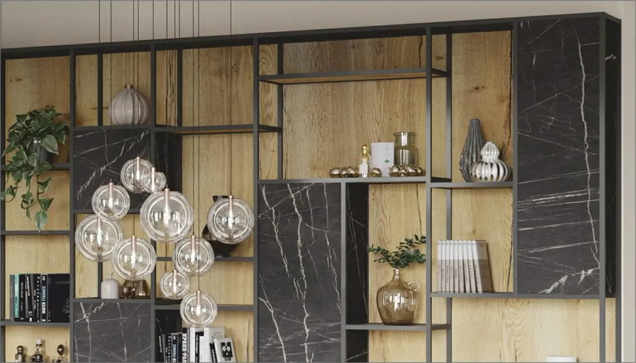 Бархатная текстура PerfectSense Matt на фасадах кухни SILVER SLATE