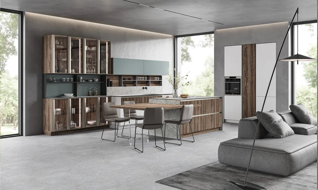 Фасады кухни TERRA из дуба Чарльстон с фрезеровкой Woodline