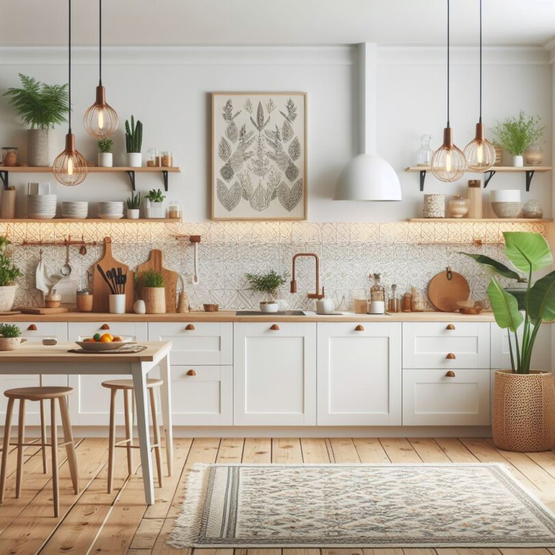 Скандинавский дизайн кухонного пространства